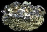 Gleaming Pyrite With Galena and Calcite Crystals - Peru #59599-1